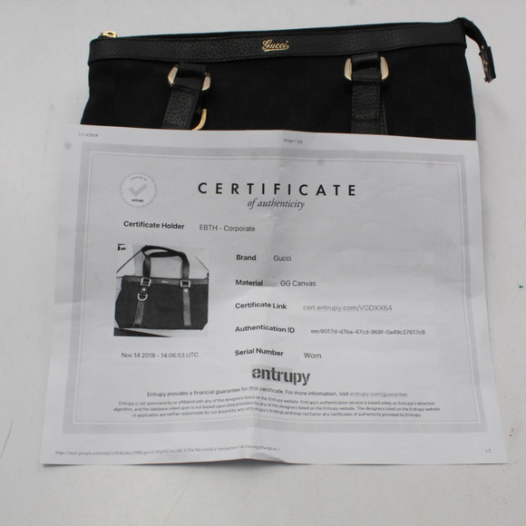 Gucci Monogram Canvas and Leather Handbag - Picture 7 of 7